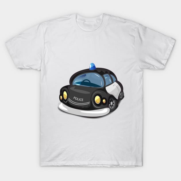 Cute cartoon police car T-Shirt by nickemporium1